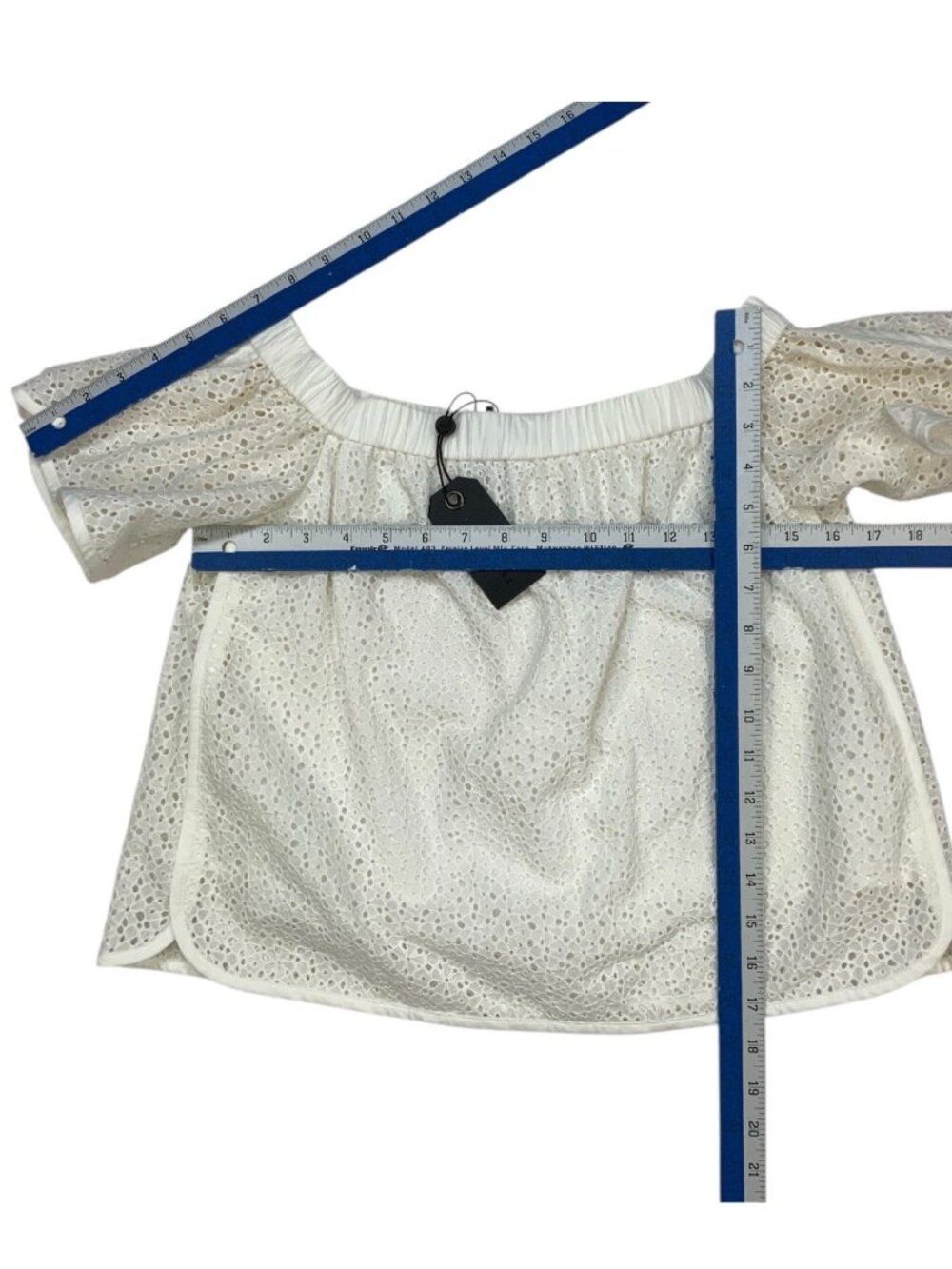 Rag And Bone Flavia Top Blouse 2XS XXS White Off The Shoulder NEW - Picture 8 of 16